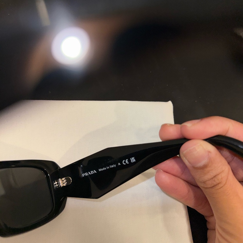 Prada Black Rectangular Sunglasses - image 6